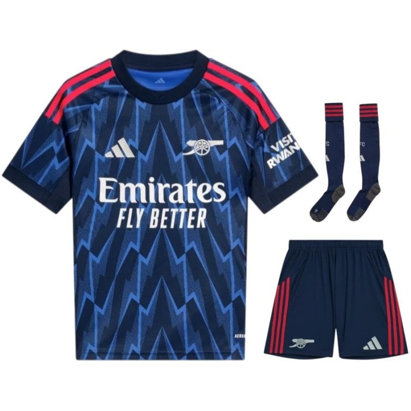 Arsenal 2025/26 Away Kids' Jersey Set - Blue