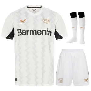 Bayer Leverkusen 2024/25 Kids' Away Jersey - White