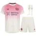 Bayer Leverkusen 2025/26 Away Kids' Jersey Set - Pink/White