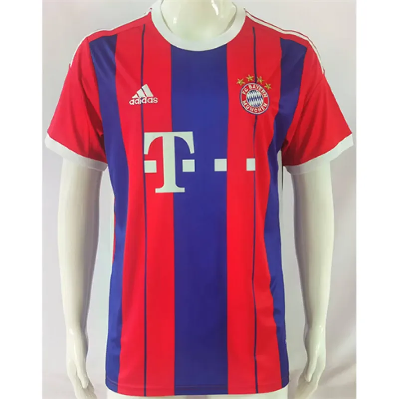 Maglia retro di casa della Bayern Munich 2014 - 2015 - Blu e Rosso