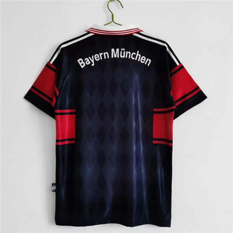 Bayern München 1997 - 1998 Auswärts-Retro-Trikot - Dunkelblau