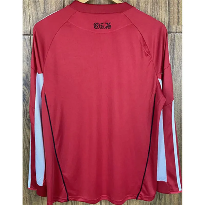 Maillot rétro à manches longues de domicile du Bayern Munich 2010 - 2011 - Rouge et Blanc