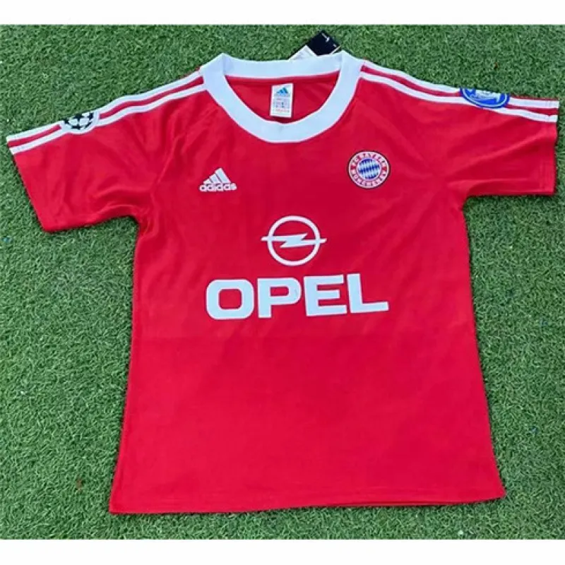 Maglia retro della Champions League UEFA della Bayern Munich 2001 - Rosso