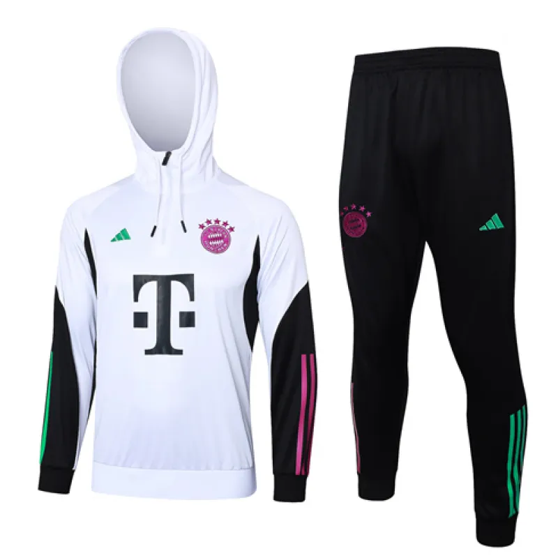 Bayern Munich 2024/2025 Hooded Tracksuit - White