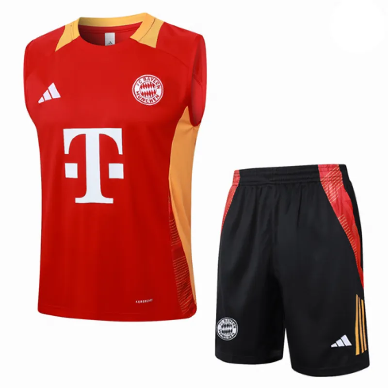 Gilet de training et shorts rouges du Bayern Munich 2024/25