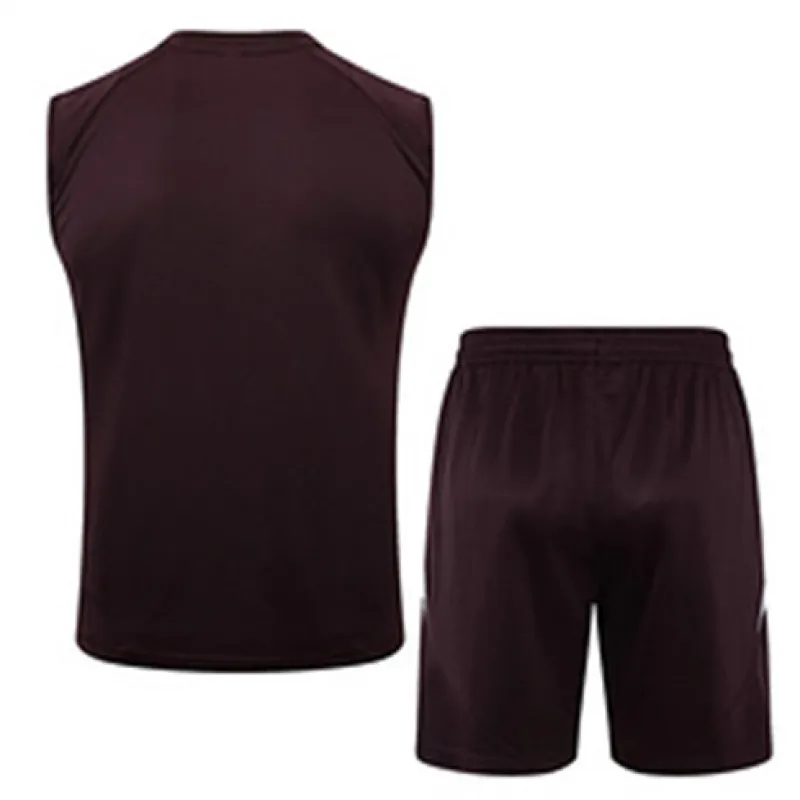 Bayern Munich 2024/25 brown training jersey vest and shorts