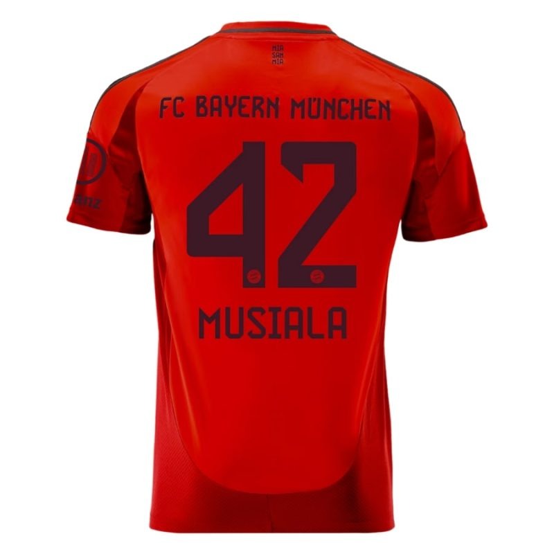 Kids' 2024/25 Bayern Munich Home Kit with Musiala - Fan Version (Red)