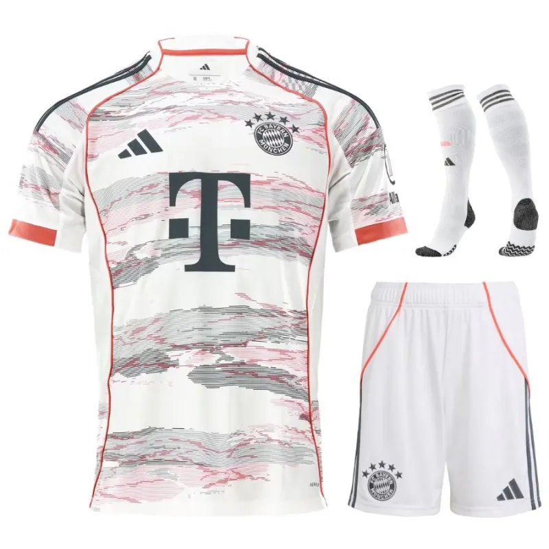 Bayern Munich Kids' Kit 2025/26 Away - White