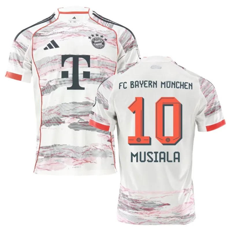 Bayern Munich MUSIALA 2025/26 Away Jersey - White