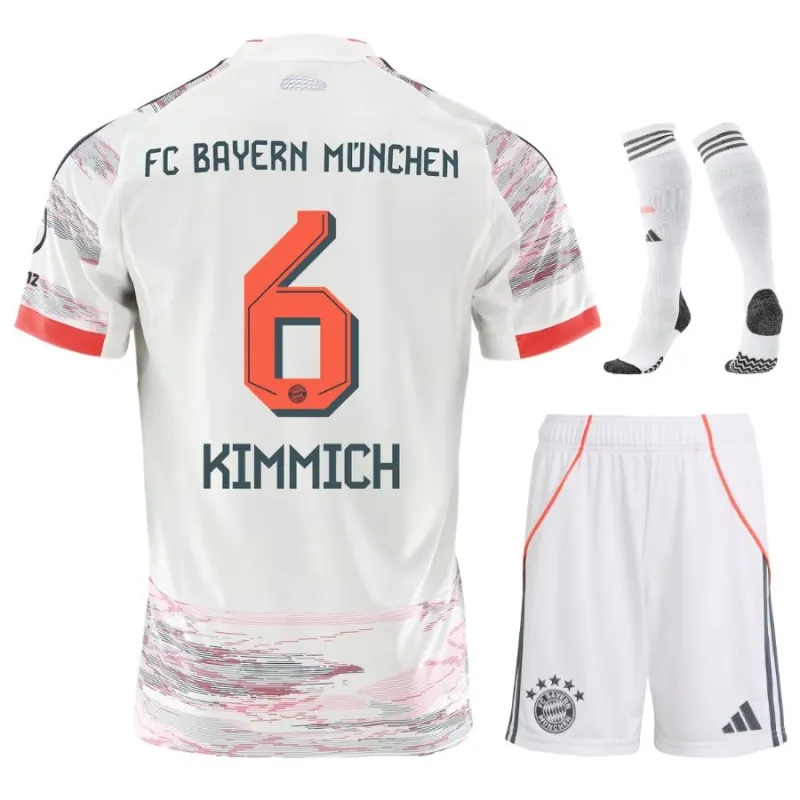 Kit per bambini KIMMICH Bayern Munich 2025/26 trasferta - Bianca