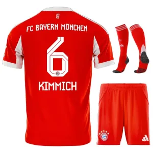 Bayern Munich KIMMICH Kids' 2025/26 Home Kit - Red