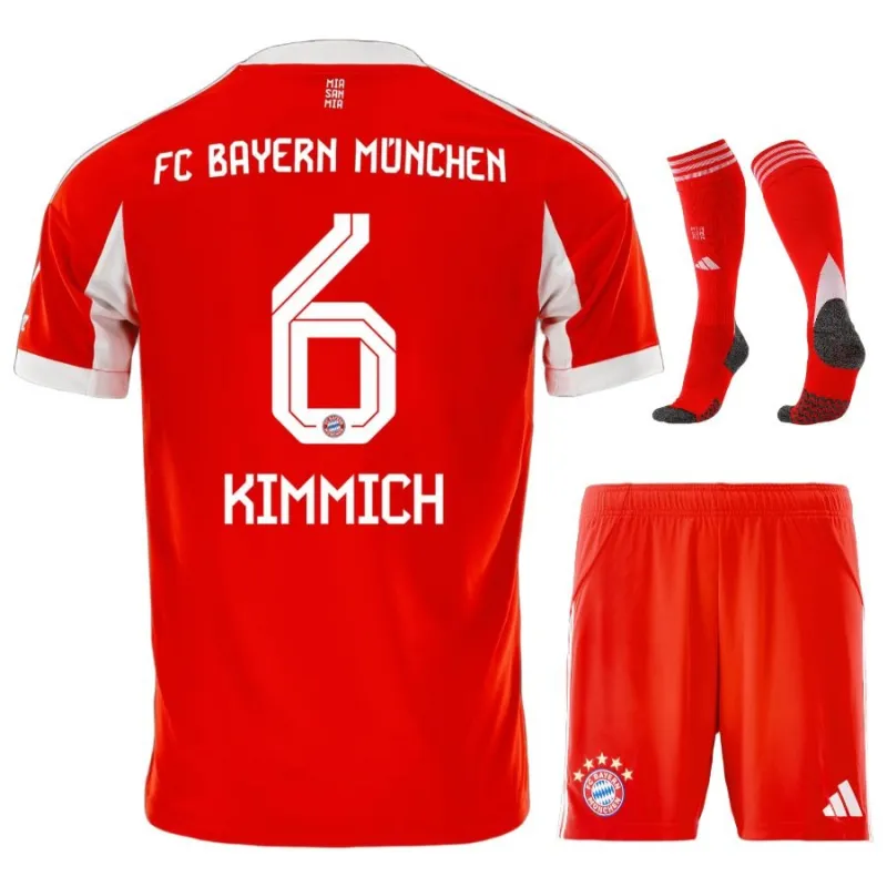 Bayern Munich KIMMICH Kids' 2025/26 Home Kit - Red