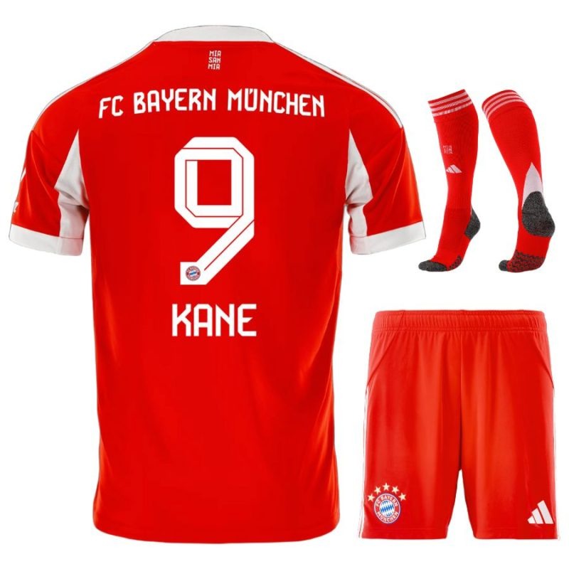 Bayern Munich KANE Kids' 2025/26 Home Kit - Red