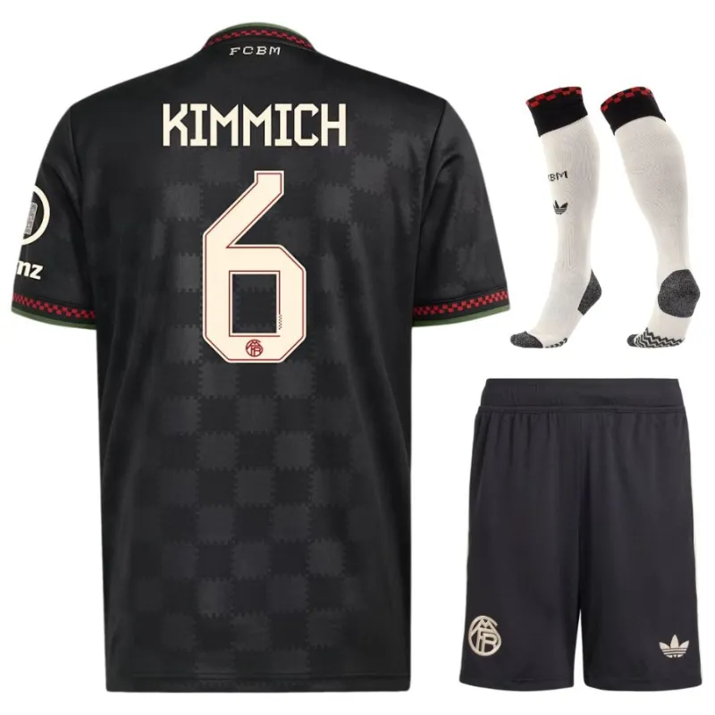 Bayern Monaco KIMMICH 2025/26 Terza Maglia Bambino - Nero