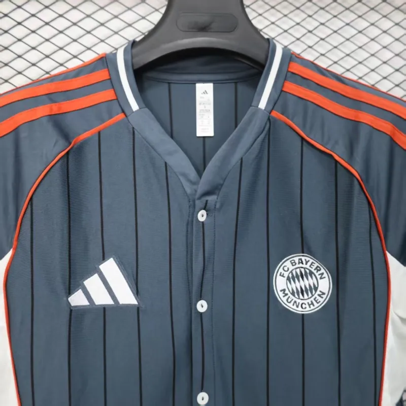 Bayern Munich 2025/26 Baseball Edition Player Jersey - Grey