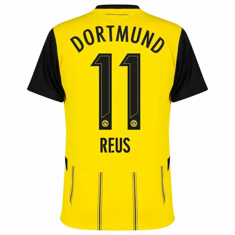 Kids' 2024/25 Borussia Dortmund Home Kit with Reus - Fan Version (Yellow)