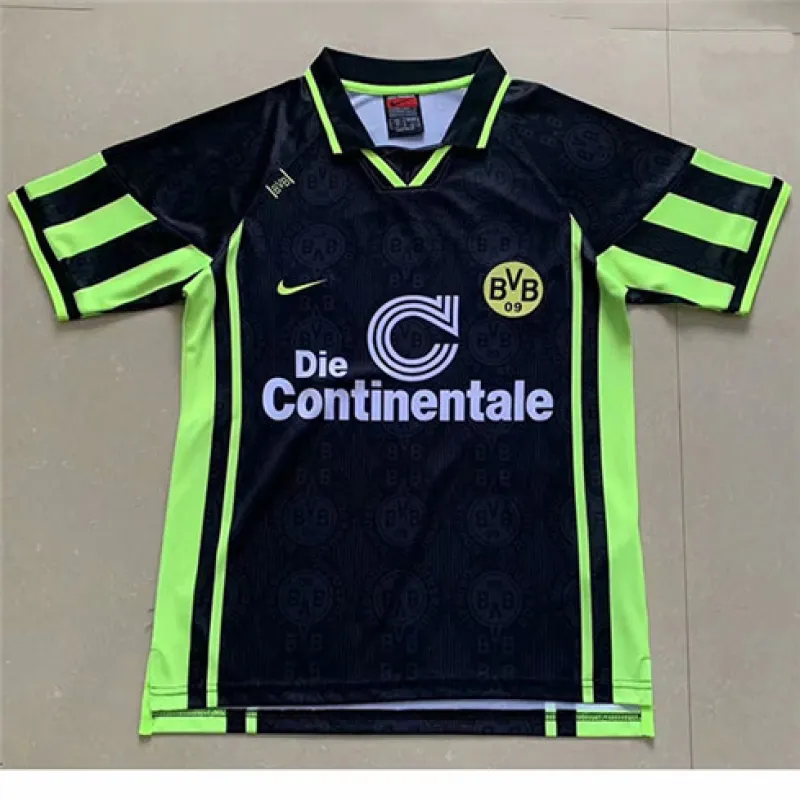 Borussia Dortmund maglia di trasferta retro 1996, nera