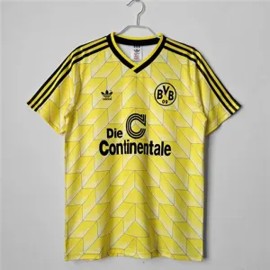Borussia Dortmund maillot domicile rétro 1988, jaune