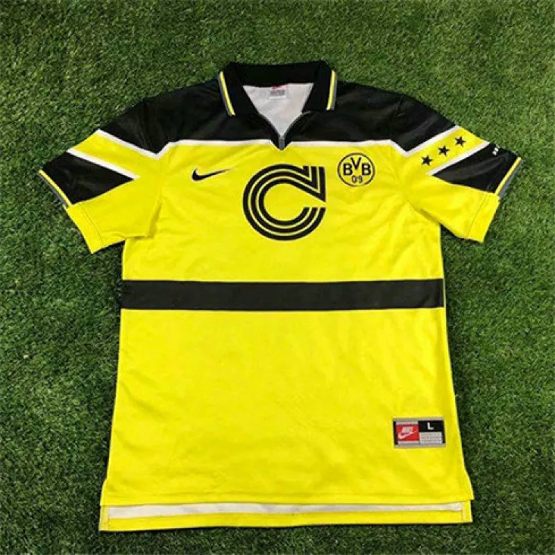 Borussia Dortmund camiseta retro de la Champions League 1997, amarilla