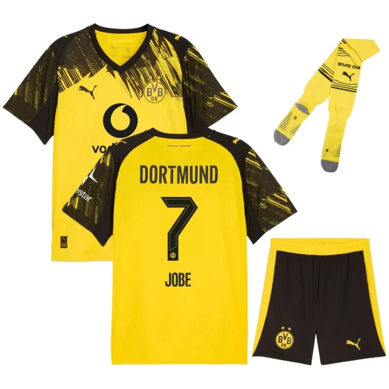 Dortmund JOBE Kids Kit Jersey 2025/26 Home - Yellow