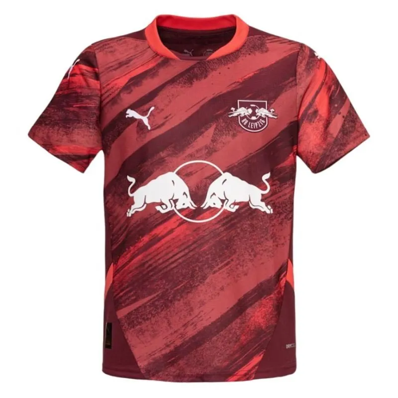 Camiseta RB Leipzig Visitante Infantil 2024/25 Conjunto Rojo