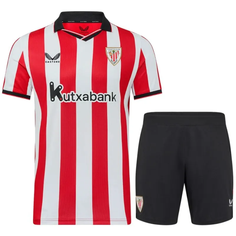 Athletic Bilbao 2025/26 Heimtrikot Kinder-Set - Rot/Weiß