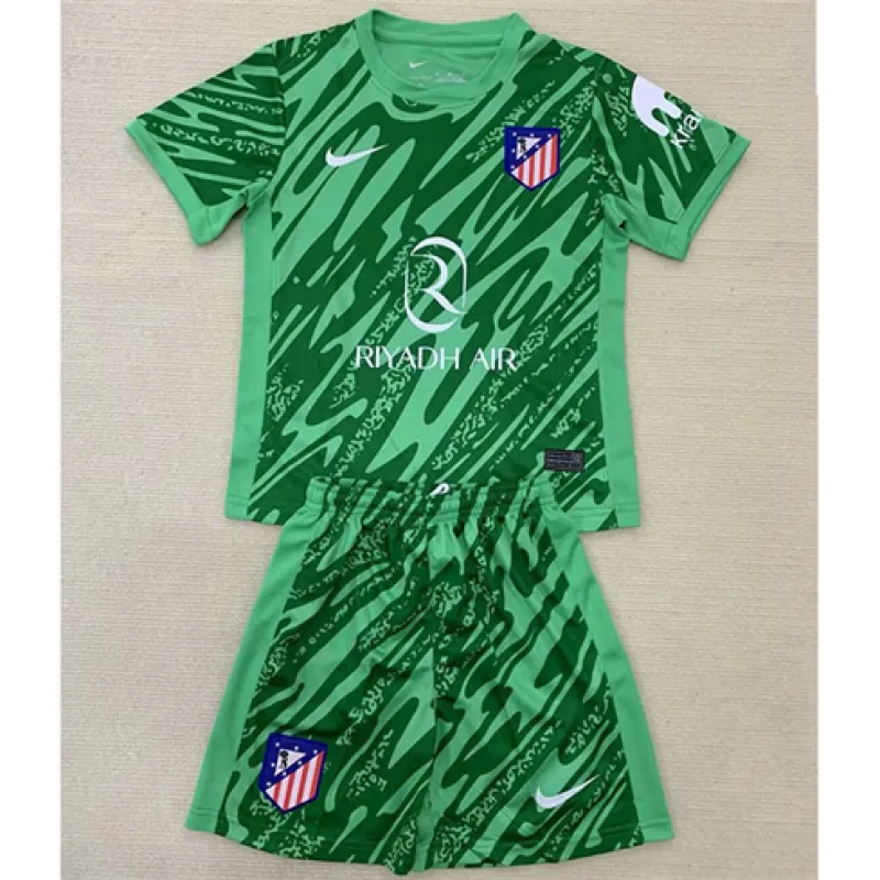 Atlético Madrid Maglia e pantaloncini di portiere per bambini 2024/25 - Verde
