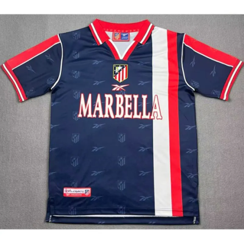 Atletico Madrid Retro-Trikot 1998/99 Auswärtsspiel - Blau