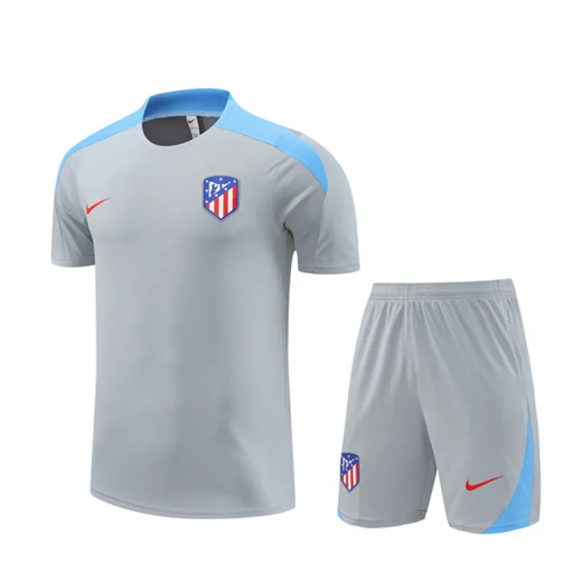 Atletico Madrid Kinder-Trainingsshirt + Shorts 2024/25 - Grau