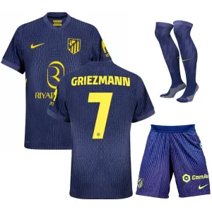 Griezmann Atlético Madrid 2025/26 Kids' Away Jersey Set - Blue