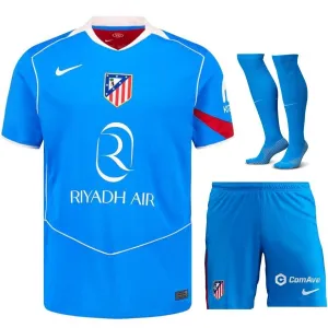Atlético Madrid 2025/26 Third Kids Jersey Set - Blue