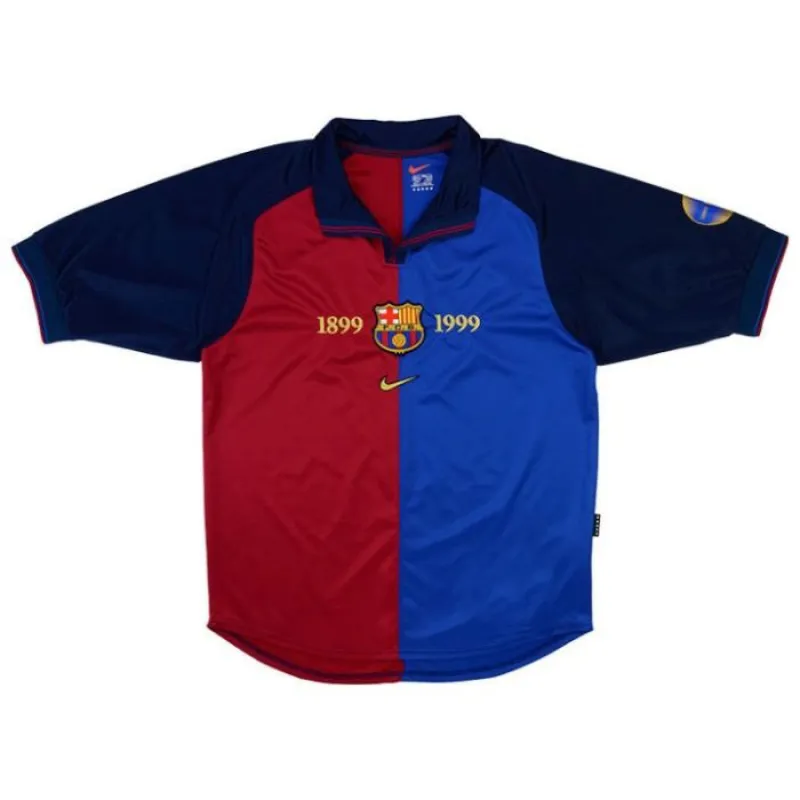 Barcelona 1999/20 Retro Home Jersey - Red/Blue