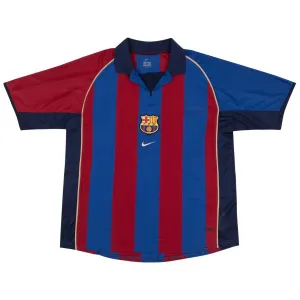Barcelona 2001/02 Retro Home Jersey - Red/Blue