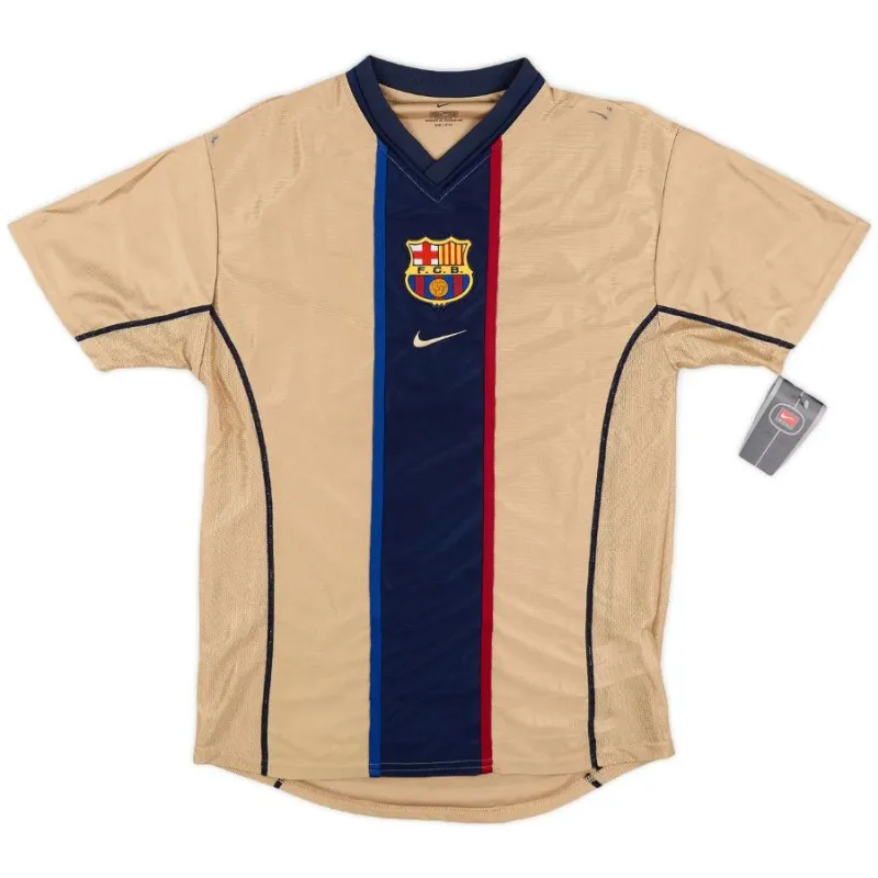Barcelone RIVALDO 2001/02 Maillot Extérieur Rétro - Jaune