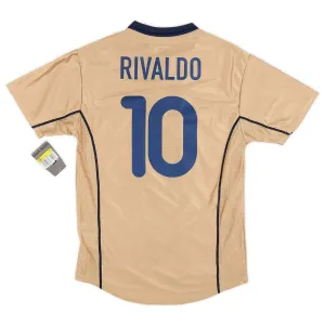 Barcelona RIVALDO 2001/02 Retro Away Jersey - Yellow