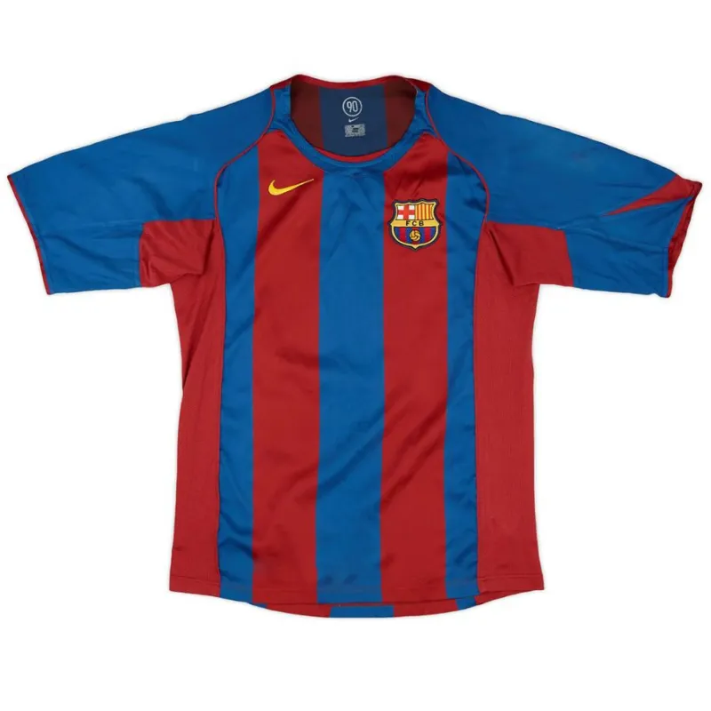 Barcelona RONALDINHO 2004/05 Camiseta Local Retro - Rojo/Azul