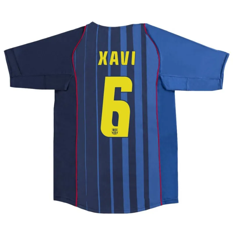 Barcelone XAVI 2004/05 Maillot Extérieur Rétro - Bleu