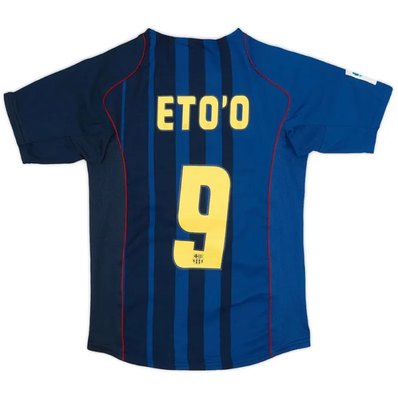 Barcelona ETO'O 2004/05 Retro Away Jersey - Blue