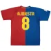 Barcelona A.INIESTA 2008/09 Retro Home Jersey - Red/Blue
