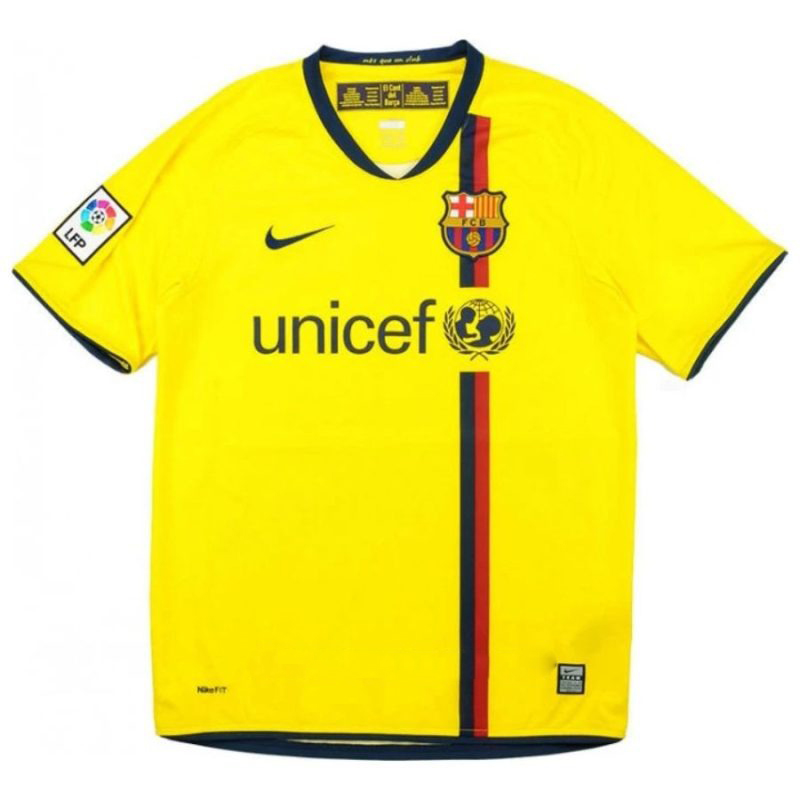 Barcelona A.INIESTA 2008/09 Retro Away Jersey - Yellow