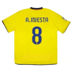 Barcelona A.INIESTA 2008/09 Retro Away Jersey - Yellow