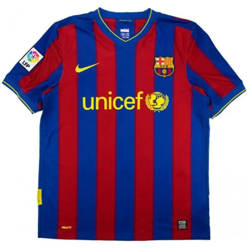 Maillot Domicile Rétro A.INIESTA 2009/10 de Barcelone - Rouge/Bleu
