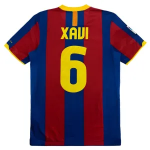 Barcelona XAVI 2010/11 Retro Home Jersey - Red/Blue