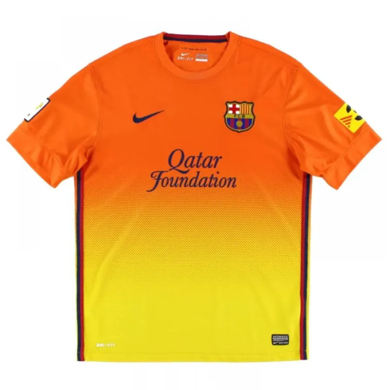 ​​Barcelona 2012/13 Retro Away Jersey - Red/Yellow​​