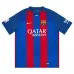 Maillot Domicile Rétro SUAREZ 2016/17 de Barcelone - Rouge/Bleu
