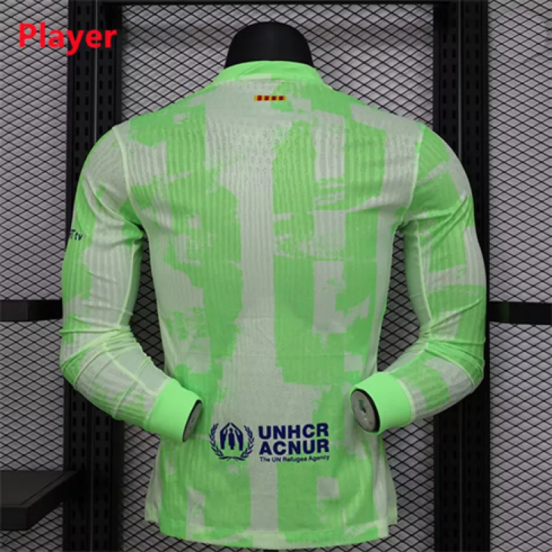 FC Barcelona Long Sleeve Third Player Version Jersey 2024/25 - Green
