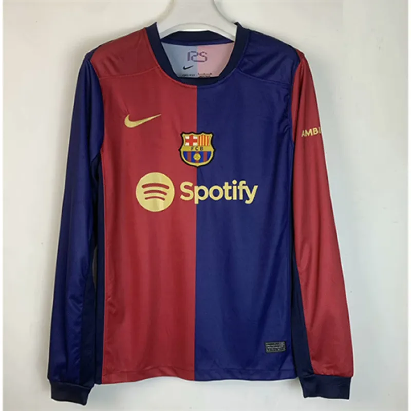 FC Barcelona Langarm Heimtrikot 2024/25 - Rot/Blau