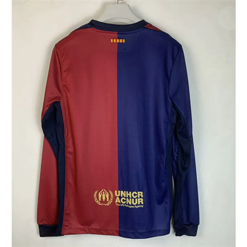 FC Barcelona Langarm Heimtrikot 2024/25 - Rot/Blau