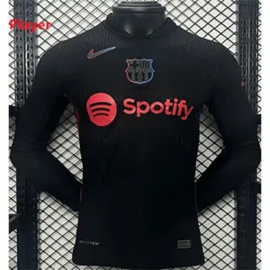 FC Barcelona Long Sleeve Away Player Version Jersey 2024/25 - Black