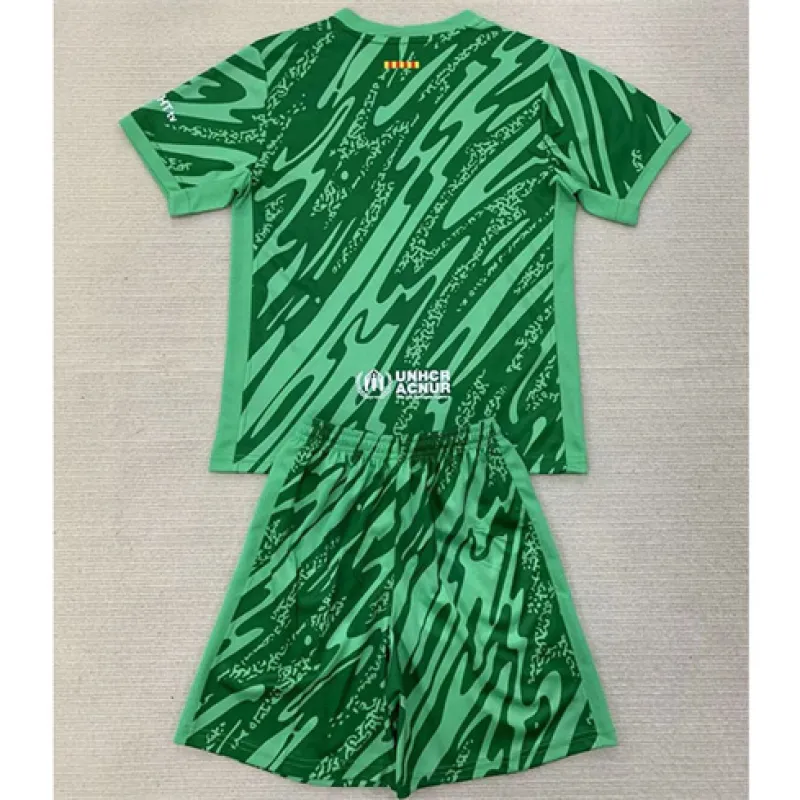 FC Barcelona Maillot et shorts de gardien de but pour enfants 2024/25 - Vert